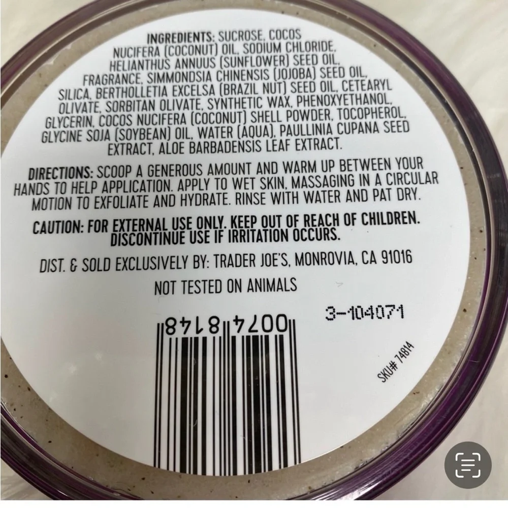 NWT BUNDLE Trader Joe's Brazil Nut Body Butter & Body Scrub